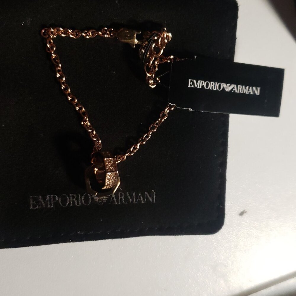 Emporio Armani Rose Gold-Tone Chain Bracelet - Picture 7 of 14